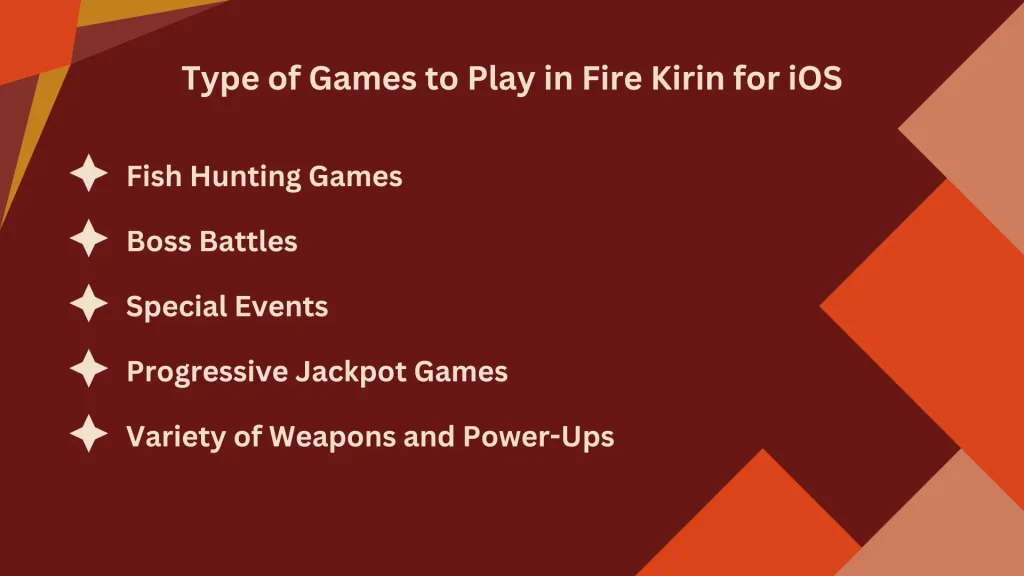 Type of Games to Play in Fire Kirin for iOS